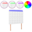 vidaXL fehér műbőr LED-es fejtámla 80x5x118/128 cm