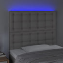 vidaXL szürke műbőr LED-es fejtámla 80x5x118/128 cm