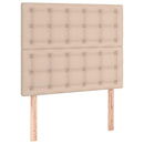 vidaXL cappuccino műbőr LED-es fejtámla 80x5x118/128 cm