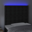 vidaXL fekete műbőr LED-es fejtámla 90x5x118/128 cm
