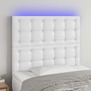 vidaXL fehér műbőr LED-es fejtámla 90x5x118/128 cm