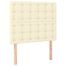 vidaXL krémszínű műbőr LED-es fejtámla 90x5x118/128 cm