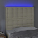 vidaXL krémszínű műbőr LED-es fejtámla 100x5x118/128 cm