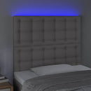 vidaXL szürke műbőr LED-es fejtámla 100x5x118/128 cm