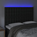 vidaXL fekete műbőr LED-es fejtámla 144x5x118/128 cm