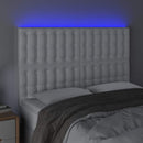 vidaXL fehér műbőr LED-es fejtámla 144x5x118/128 cm