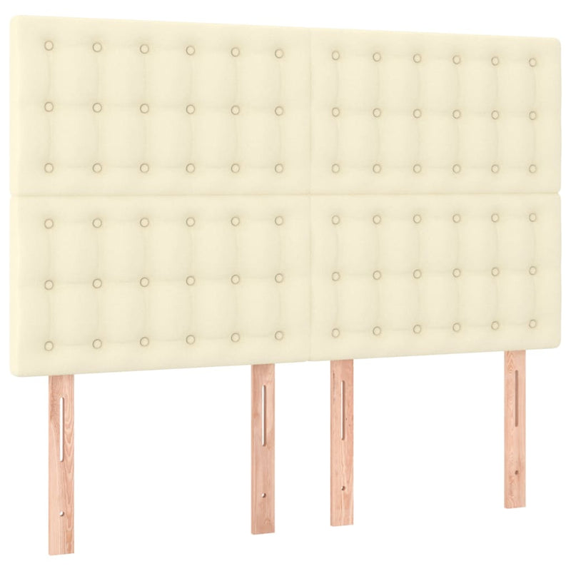 vidaXL krémszínű műbőr LED-es fejtámla 144x5x118/128 cm