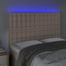 vidaXL cappuccino műbőr LED-es fejtámla 144x5x118/128 cm