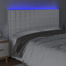 vidaXL fehér műbőr LED-es fejtámla 160x5x118/128 cm
