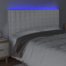 vidaXL fehér műbőr LED-es fejtámla 160x5x118/128 cm