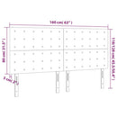vidaXL fehér műbőr LED-es fejtámla 160x5x118/128 cm