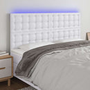 vidaXL fehér műbőr LED-es fejtámla 160x5x118/128 cm