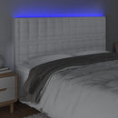 vidaXL fehér műbőr LED-es fejtámla 180x5x118/128 cm