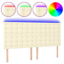 vidaXL krémszínű műbőr LED-es fejtámla 180x5x118/128 cm