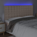 vidaXL cappuccino műbőr LED-es fejtámla 180x5x118/128 cm