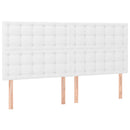 vidaXL fehér műbőr LED-es fejtámla 200x5x118/128 cm