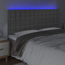 vidaXL szürke műbőr LED-es fejtámla 200x5x118/128 cm