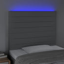vidaXL világosszürke szövet LED-es fejtámla 80x5x118/128 cm