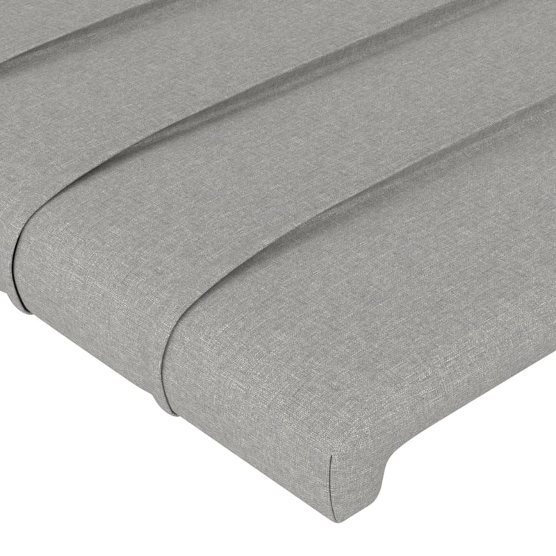 vidaXL világosszürke szövet LED-es fejtámla 80x5x118/128 cm