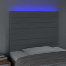 vidaXL világosszürke szövet LED-es fejtámla 90x5x118/128 cm