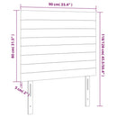 vidaXL sötétszürke szövet LED-es fejtámla 90x5x118/128 cm