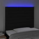 vidaXL fekete szövet LED-es fejtámla 90x5x118/128 cm