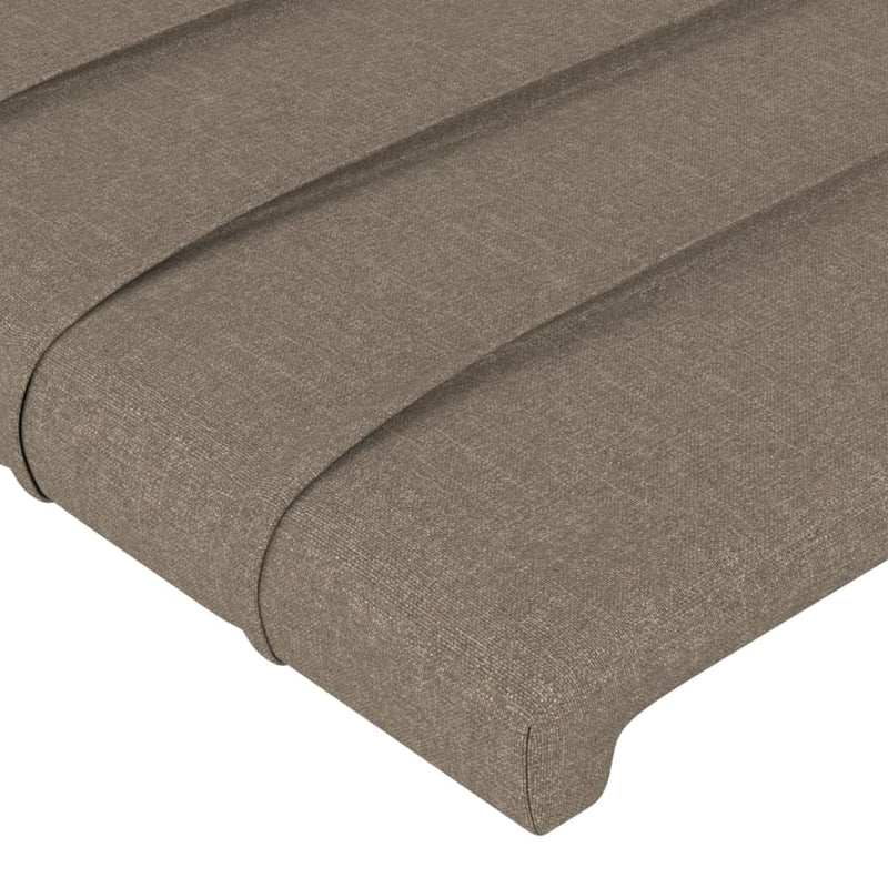 vidaXL tópszínű szövet LED-es fejtámla 90x5x118/128 cm