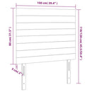 vidaXL krémszínű szövet LED-es fejtámla 100x5x118/128 cm