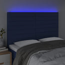 vidaXL kék szövet LED-es fejtámla 144x5x118/128 cm