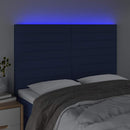 vidaXL kék szövet LED-es fejtámla 144x5x118/128 cm