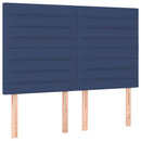 vidaXL kék szövet LED-es fejtámla 144x5x118/128 cm