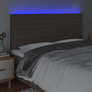 vidaXL tópszínű szövet LED-es fejtámla 160x5x118/128 cm