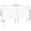 vidaXL kék szövet LED-es fejtámla 160x5x118/128 cm