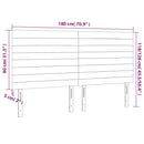 vidaXL sötétbarna szövet LED-es fejtámla 180x5x118/128 cm