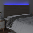 vidaXL tópszínű szövet LED-es fejtámla 180x5x118/128 cm