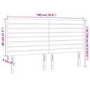 vidaXL krémszínű szövet LED-es fejtámla 180x5x118/128 cm
