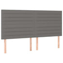 vidaXL sötétszürke szövet LED-es fejtámla 200x5x118/128 cm