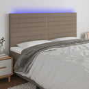 vidaXL tópszínű szövet LED-es fejtámla 200x5x118/128 cm