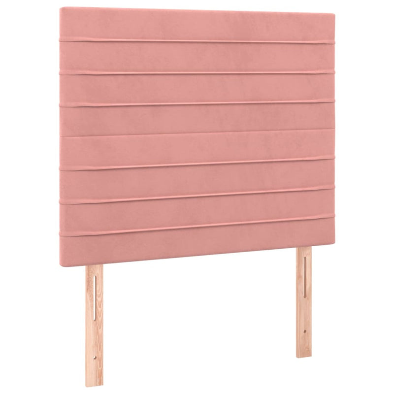 vidaXL rózsaszín bársony LED-es fejtámla 80x5x118/128 cm