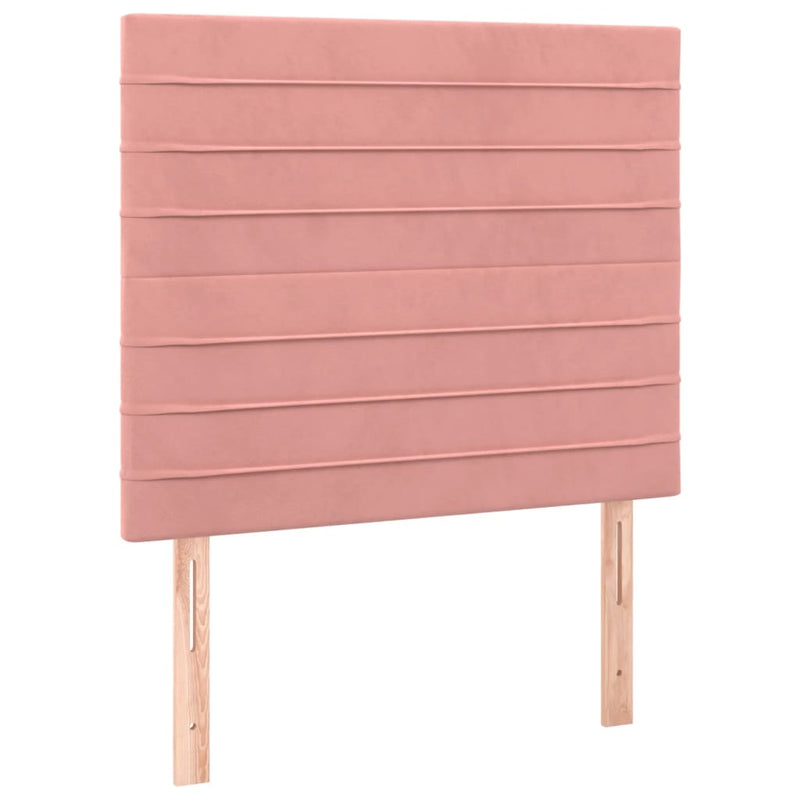 vidaXL rózsaszín bársony LED-es fejtámla 100x5x118/128 cm