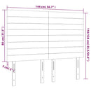 vidaXL sötétzöld bársony LED-es fejtámla 144x5x118/128 cm