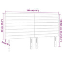 vidaXL sötétszürke bársony LED-es fejtámla 160x5x118/128 cm