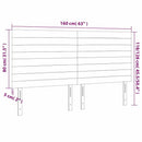 vidaXL sötétzöld bársony LED-es fejtámla 160x5x118/128 cm