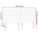 vidaXL sötétzöld bársony LED-es fejtámla 180x5x118/128 cm