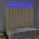 vidaXL krémszínű szövet LED-es fejtámla 80x5x118/128 cm