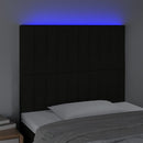 vidaXL fekete szövet LED-es fejtámla 100x5x118/128 cm