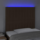 vidaXL sötétbarna szövet LED-es fejtámla 100x5x118/128 cm