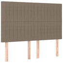 vidaXL tópszínű szövet LED-es fejtámla 144x5x118/128 cm