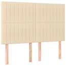 vidaXL krémszínű szövet LED-es fejtámla 144x5x118/128 cm