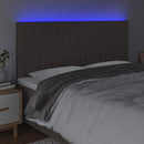 vidaXL tópszínű szövet LED-es fejtámla 160x5x118/128 cm